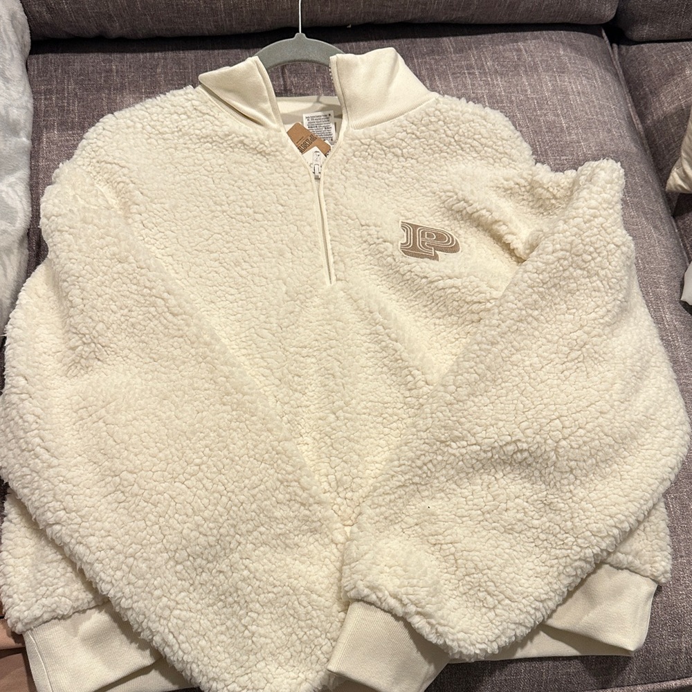 Victoria's Secret Cream Sherpa Turtleneck Sweater